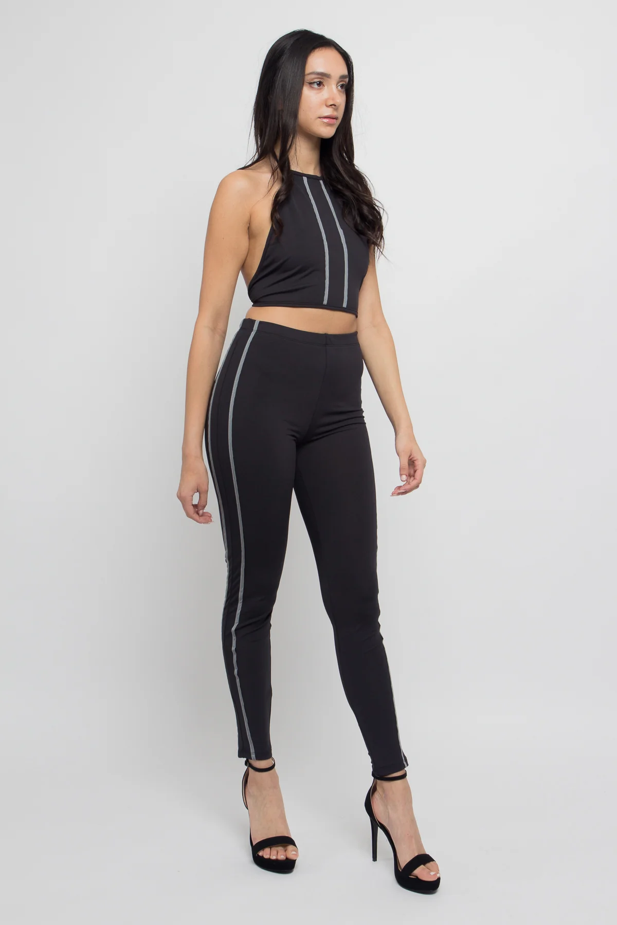Reflective Strip Halter Top Set - Image 4