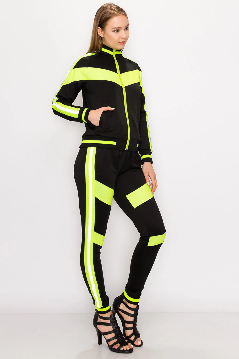 Reflective Neon Striped Track Suit - Image 12