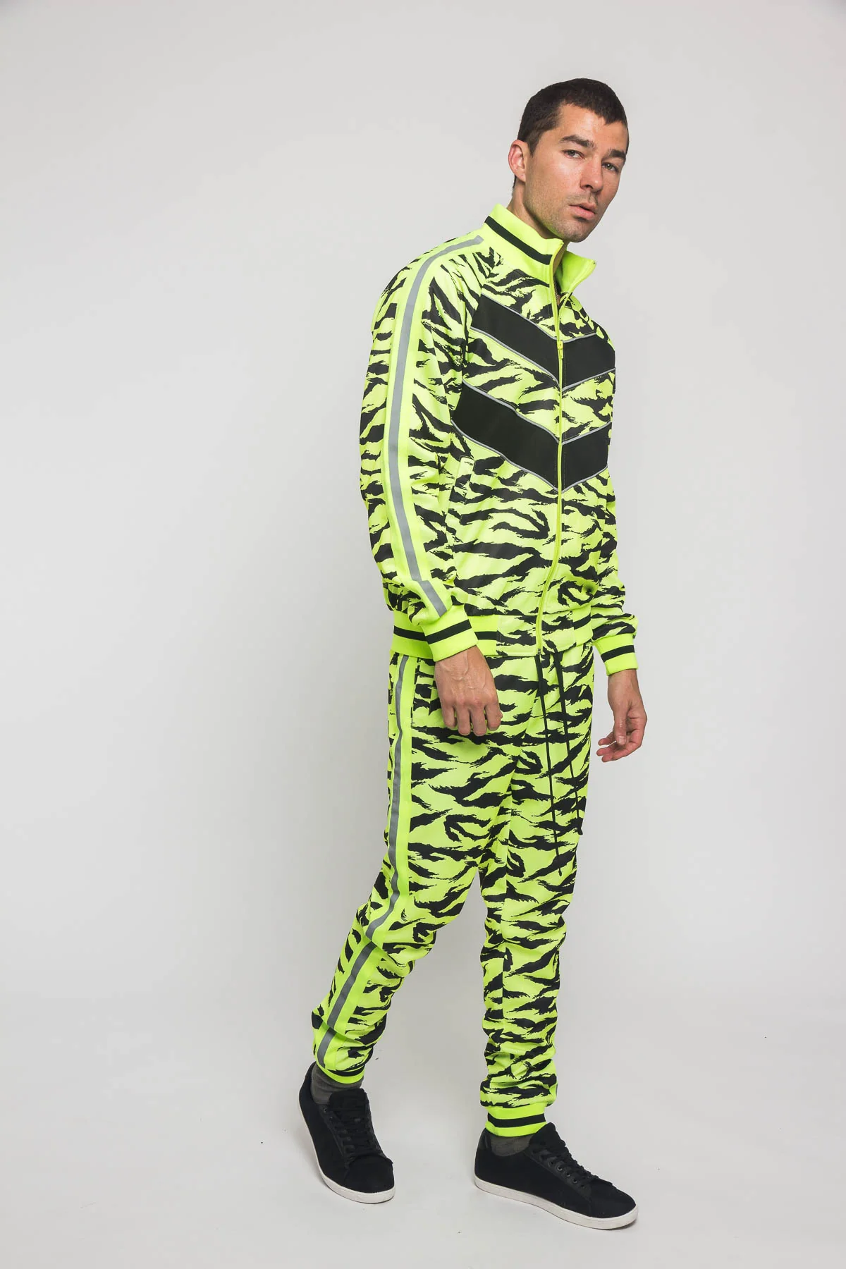 Reflective Tape Tiger Stripe Tracksuit - Image 10