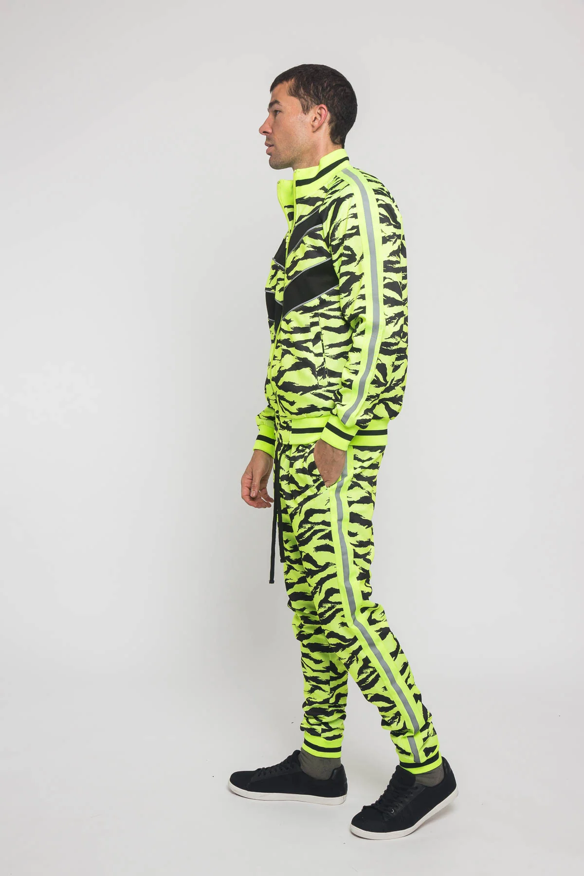 Reflective Tape Tiger Stripe Tracksuit - Image 8