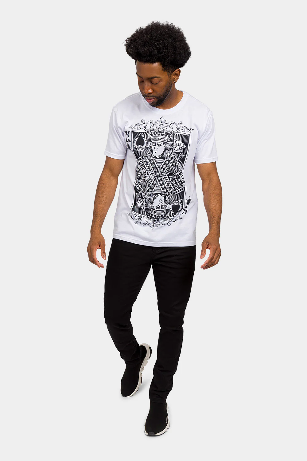 Rhinestone Studded King of Hearts T-Shirt - Image 10