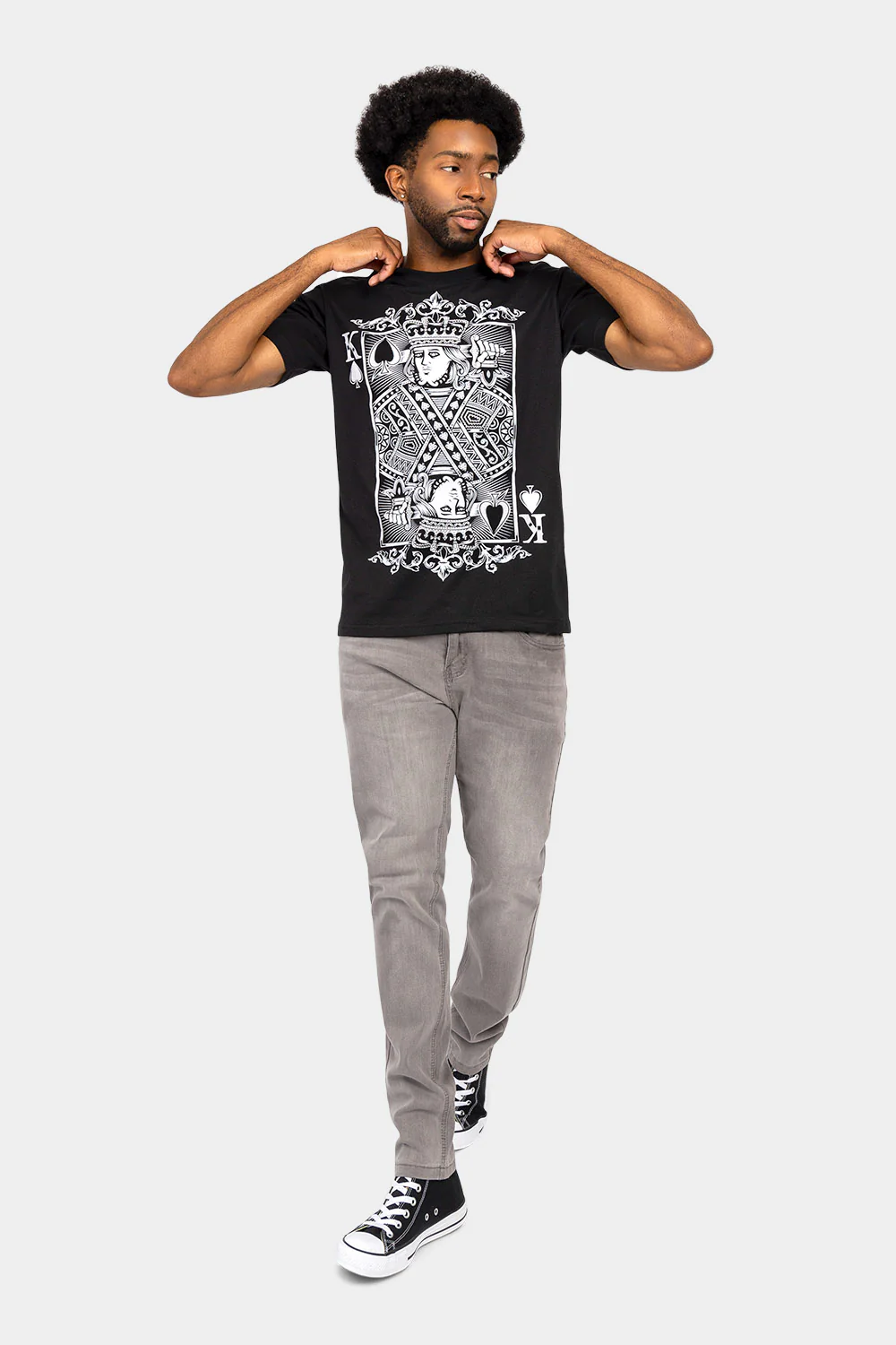 Rhinestone Studded King of Hearts T-Shirt - Image 5