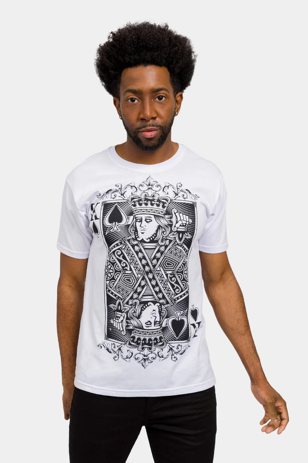 Rhinestone Studded King of Hearts T-Shirt - Image 6