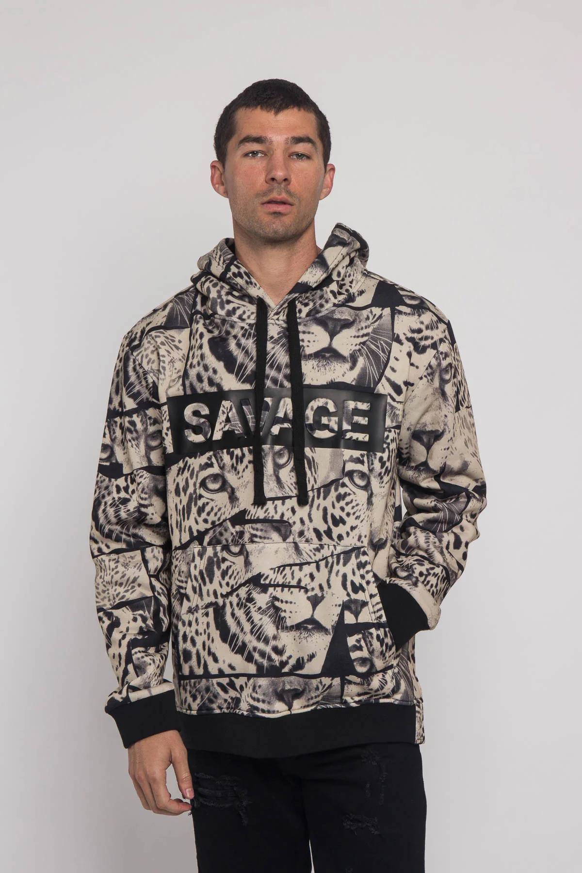 Savage Leopard Fleece Pullover - Image 2