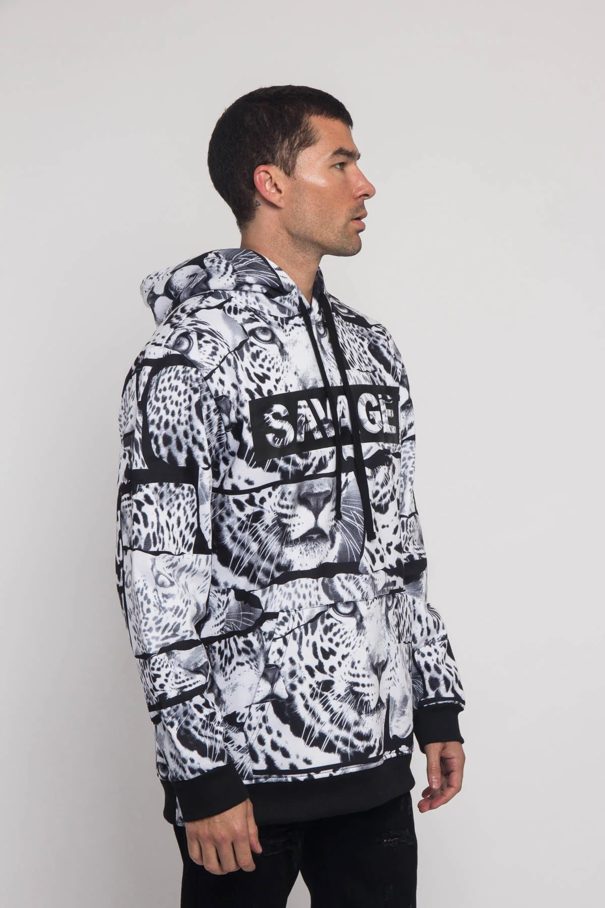 Savage Leopard Fleece Pullover - Image 5
