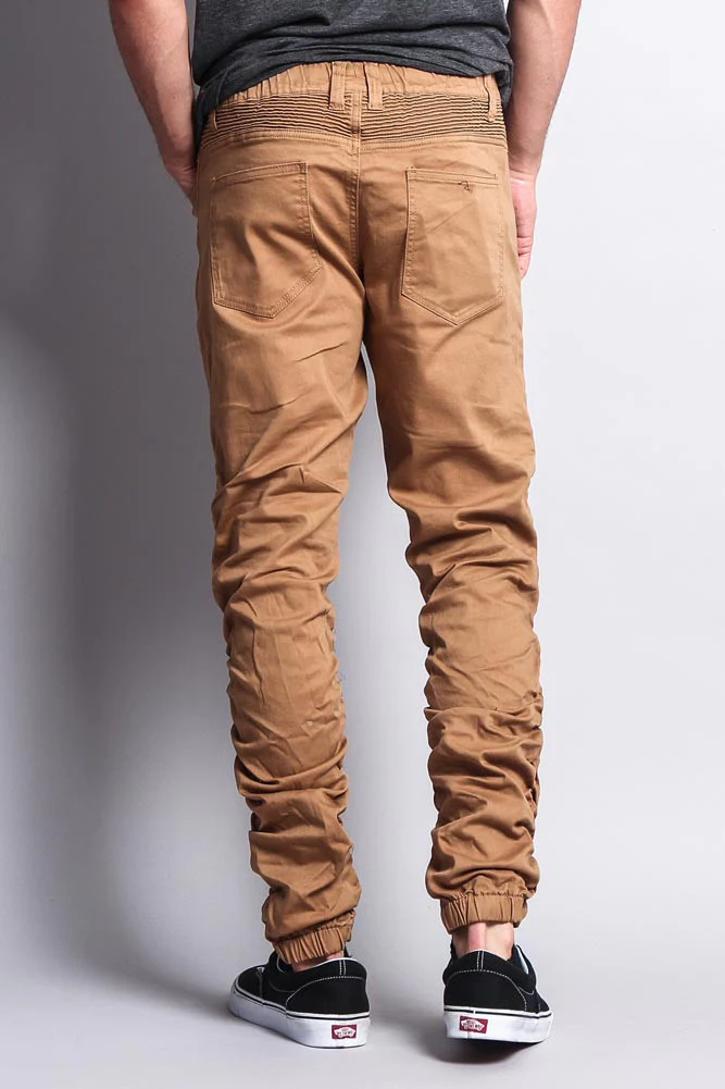 Scrunch Stacked Biker Twill Jogger Pants - Image 14