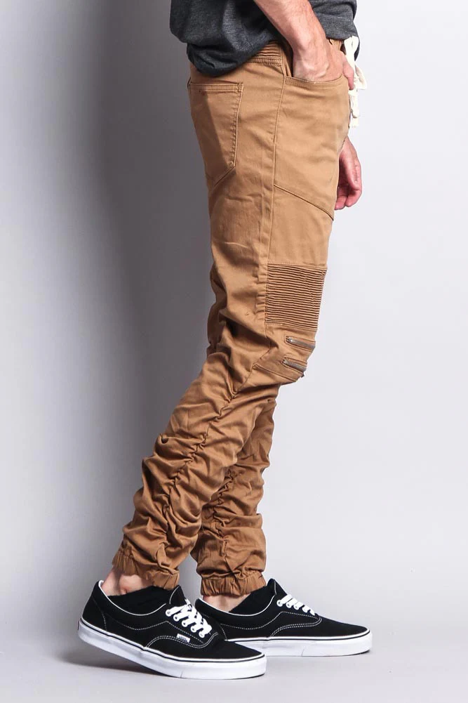 Scrunch Stacked Biker Twill Jogger Pants - Image 15