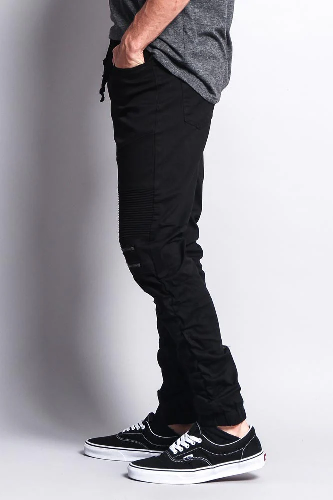 Scrunch Stacked Biker Twill Jogger Pants - Image 17