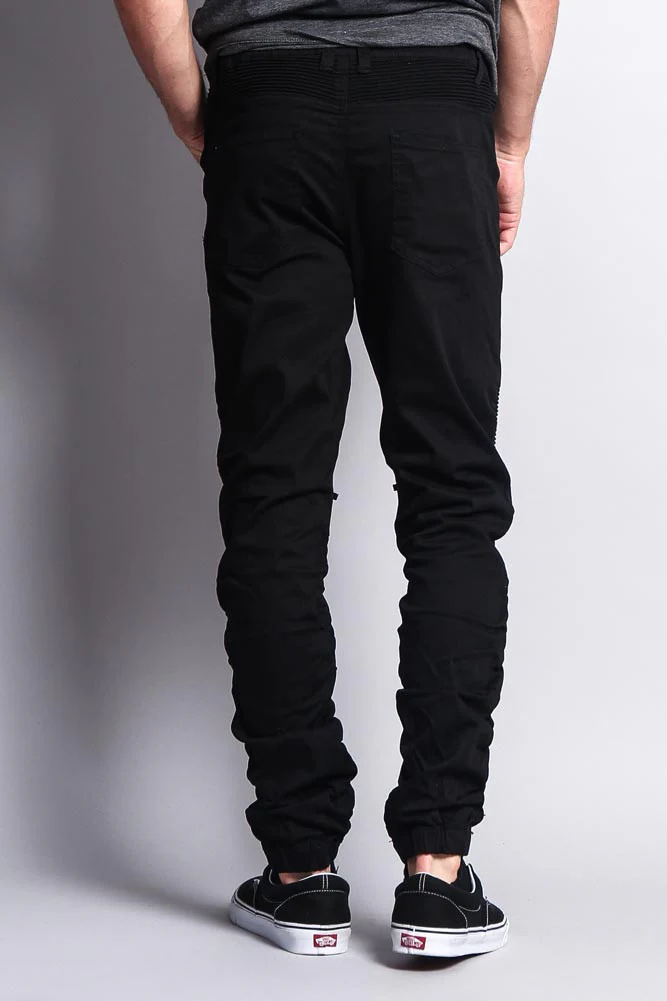 Scrunch Stacked Biker Twill Jogger Pants - Image 18