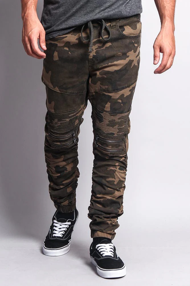 Scrunch Stacked Biker Twill Jogger Pants - Image 21
