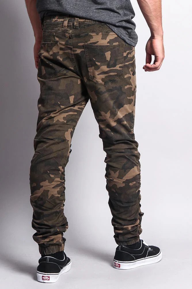 Scrunch Stacked Biker Twill Jogger Pants - Image 23