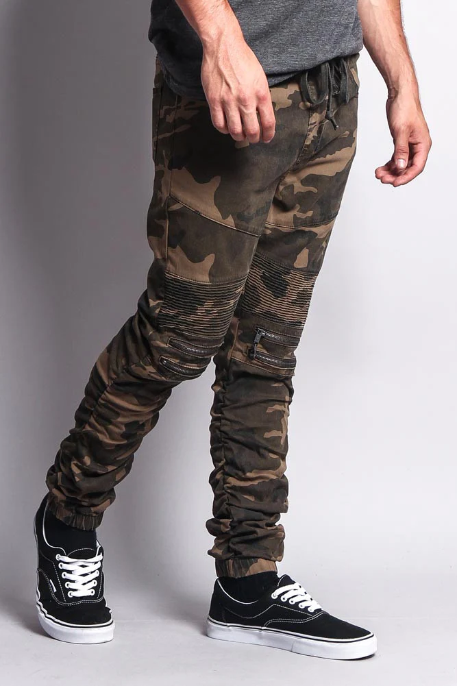 Scrunch Stacked Biker Twill Jogger Pants - Image 24
