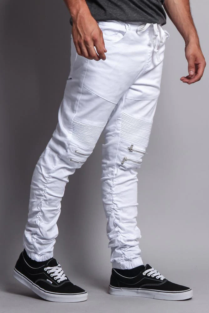 Scrunch Stacked Biker Twill Jogger Pants - Image 29