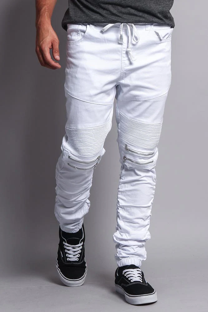 Scrunch Stacked Biker Twill Jogger Pants - Image 30
