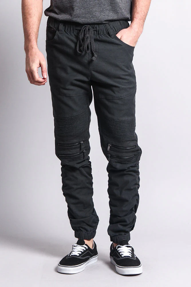 Scrunch Stacked Biker Twill Jogger Pants - Image 31