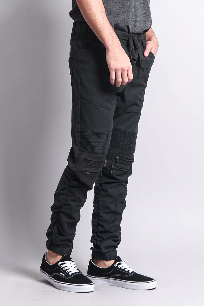 Scrunch Stacked Biker Twill Jogger Pants - Image 34