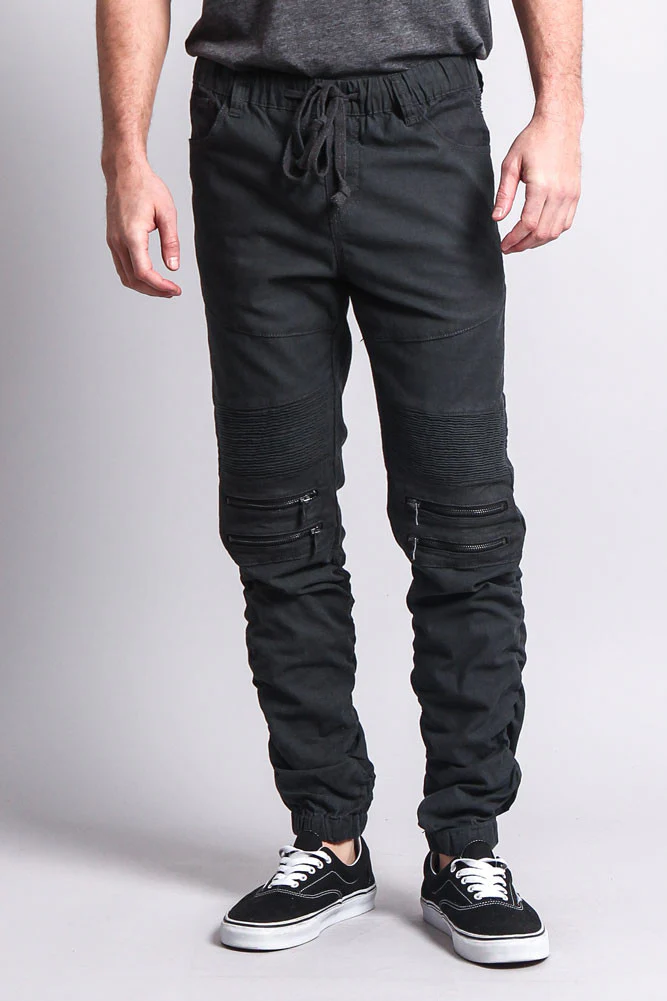 Scrunch Stacked Biker Twill Jogger Pants - Image 35
