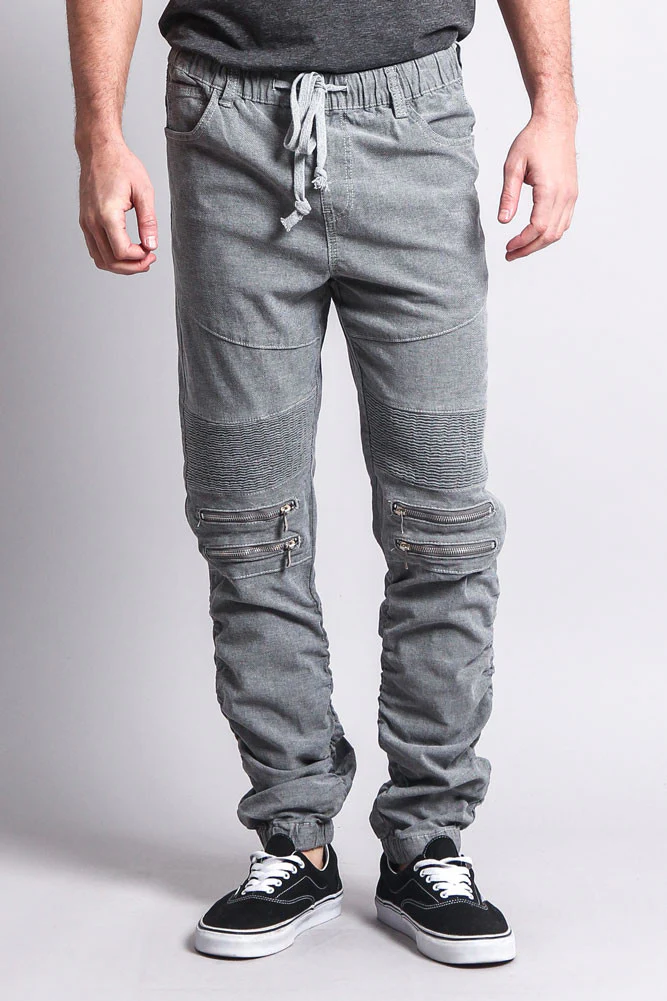 Scrunch Stacked Biker Twill Jogger Pants - Image 40