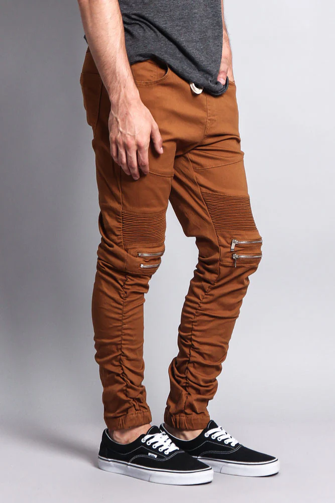 Scrunch Stacked Biker Twill Jogger Pants - Image 49