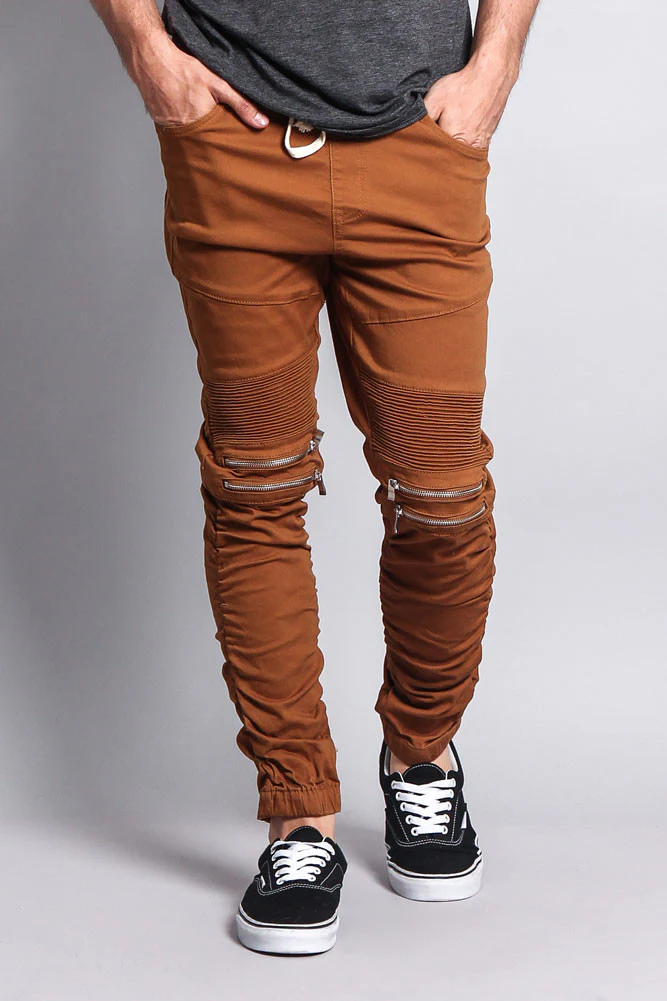 Scrunch Stacked Biker Twill Jogger Pants - Image 50