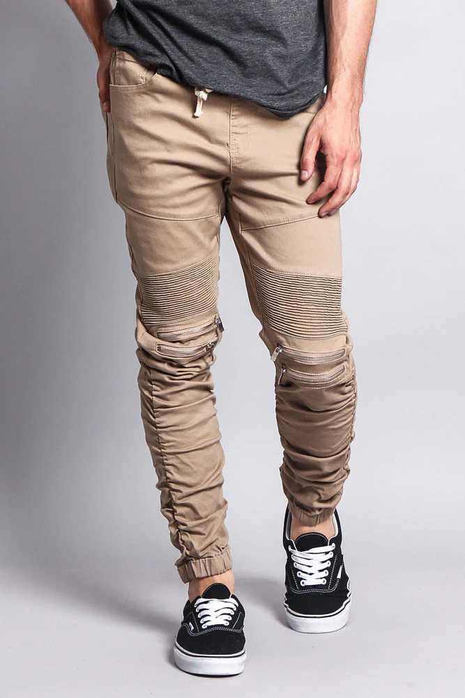 Scrunch Stacked Biker Twill Jogger Pants - Image 55