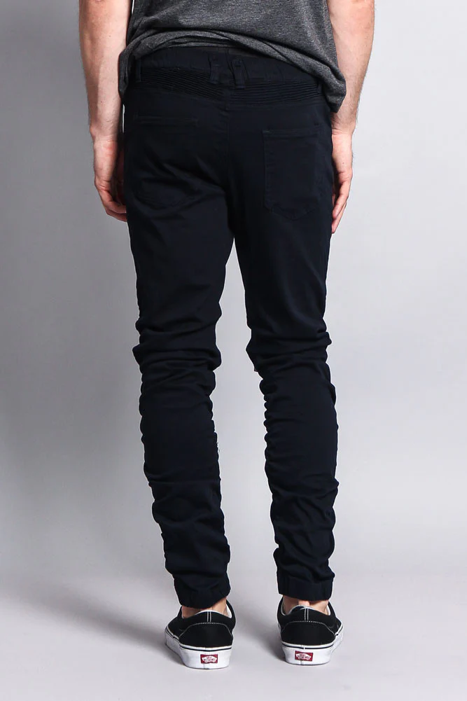 Scrunch Stacked Biker Twill Jogger Pants - Image 58