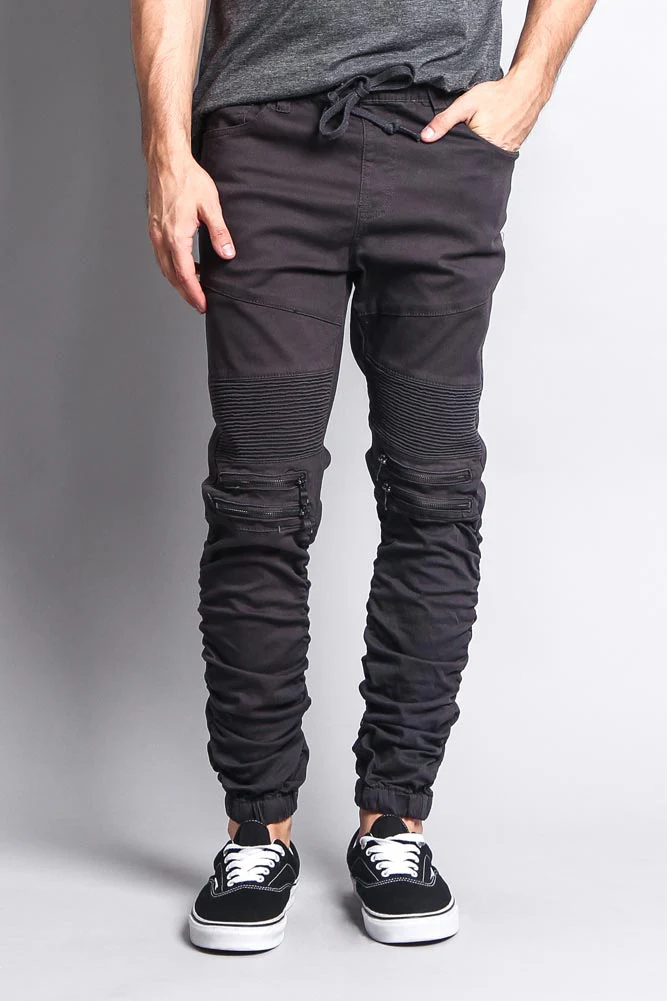 Scrunch Stacked Biker Twill Jogger Pants - Image 61