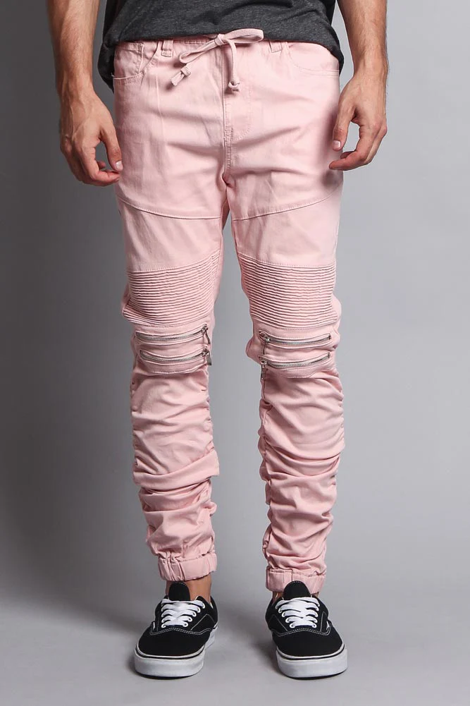 Scrunch Stacked Biker Twill Jogger Pants - Image 66