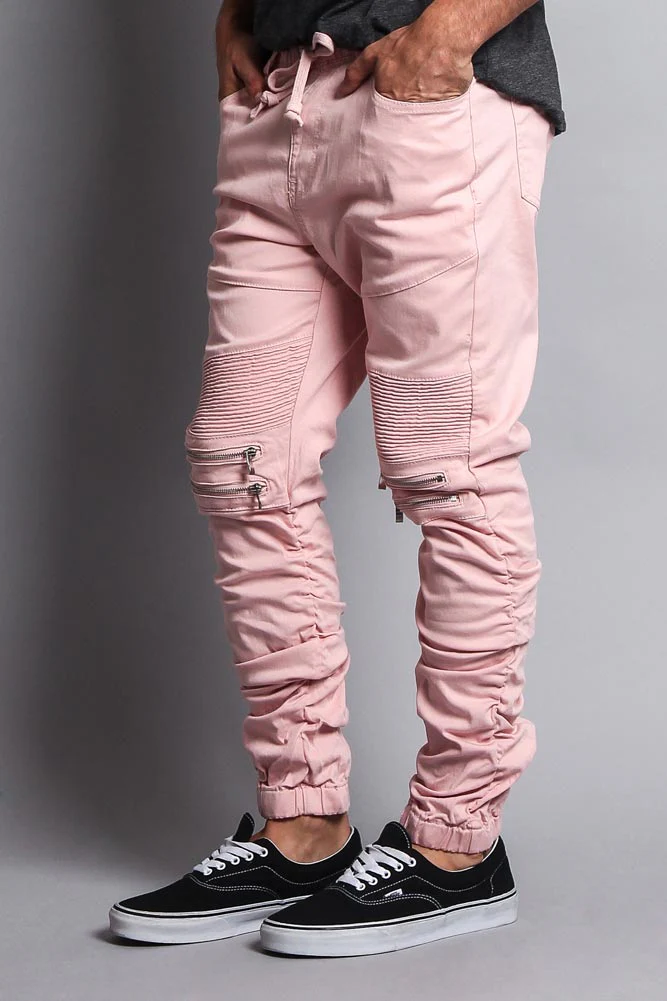 Scrunch Stacked Biker Twill Jogger Pants - Image 67