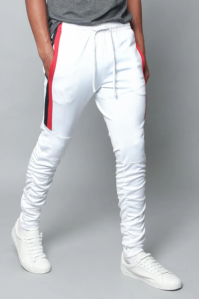 Scrunched Bungee Double Striped Track Pants - Image 3