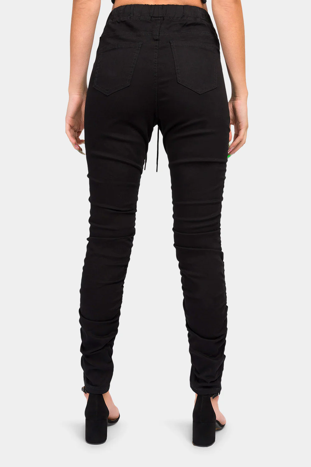 Shirred Leg Fitted Joggers - Image 3