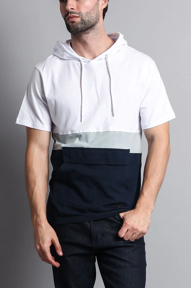 Short Sleeve Color Block Hooded Anorak - Image 10