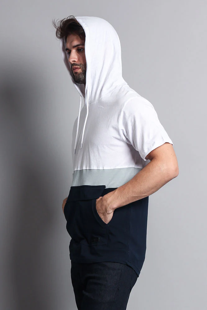 Short Sleeve Color Block Hooded Anorak - Image 15