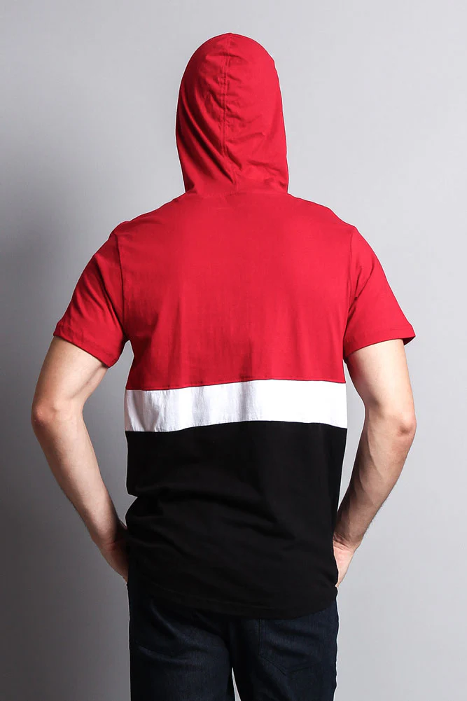 Short Sleeve Color Block Hooded Anorak - Image 29