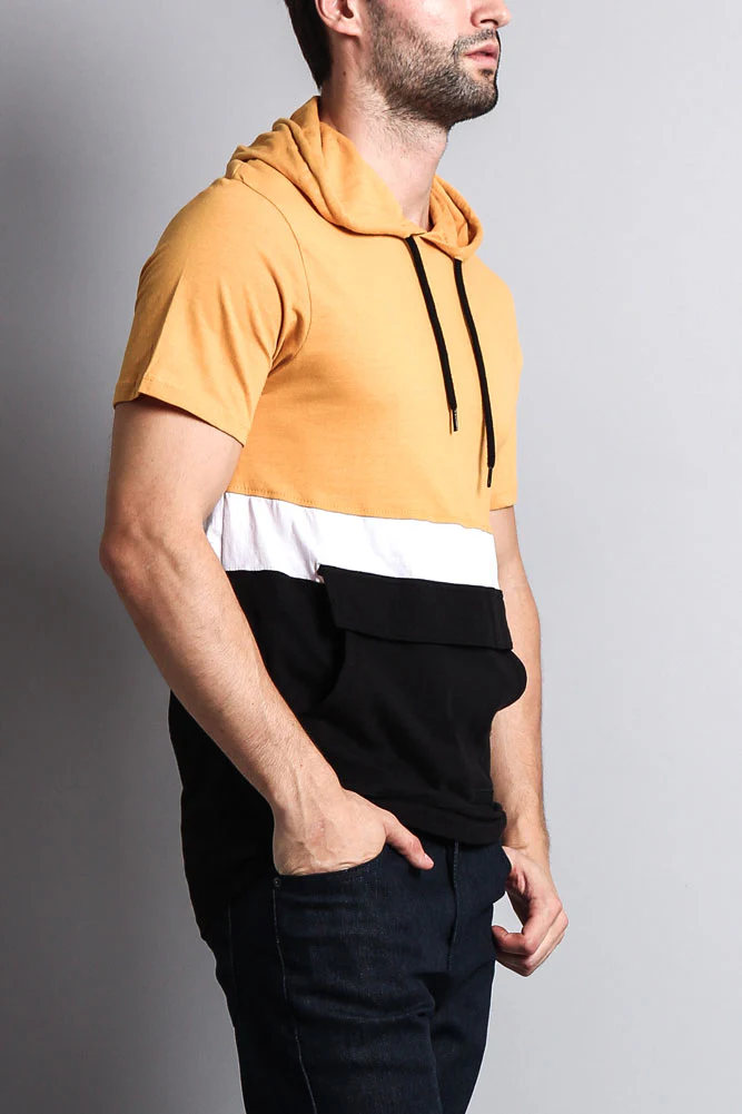 Short Sleeve Color Block Hooded Anorak - Image 38