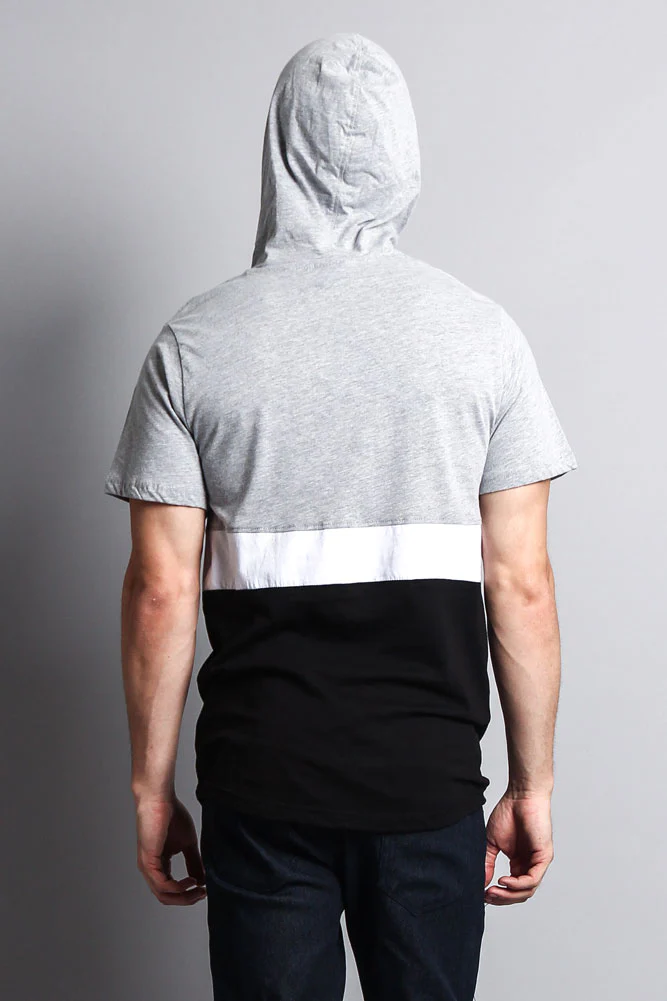 Short Sleeve Color Block Hooded Anorak - Image 9