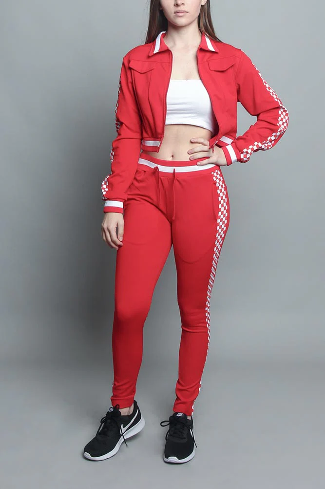 Side Checkered Tracksuit - Image 11