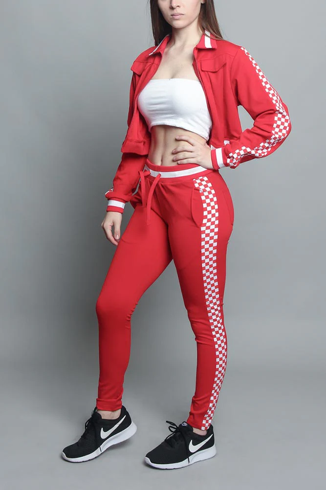 Side Checkered Tracksuit - Image 12