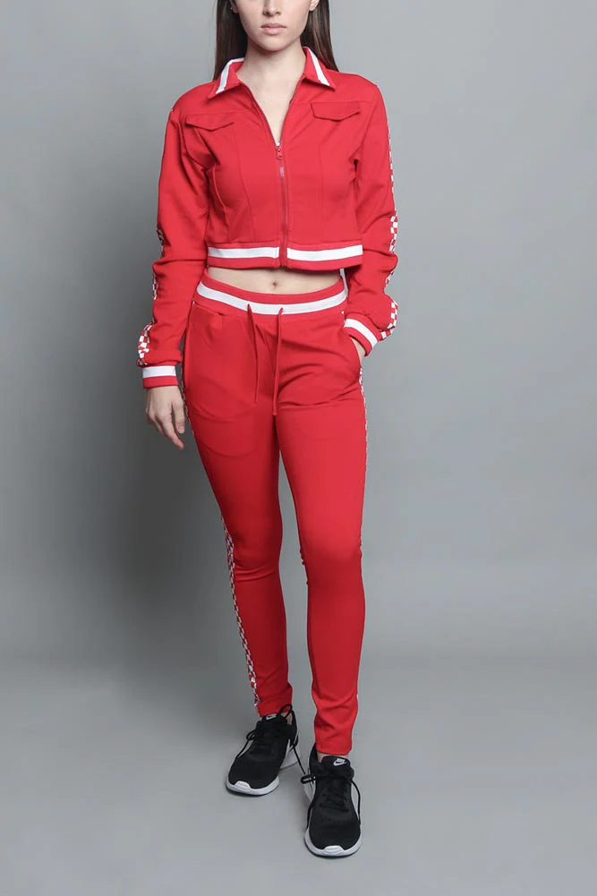 Side Checkered Tracksuit - Image 15