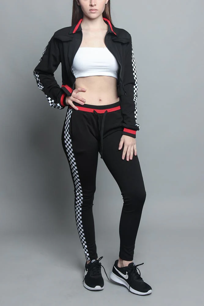 Side Checkered Tracksuit - Image 5