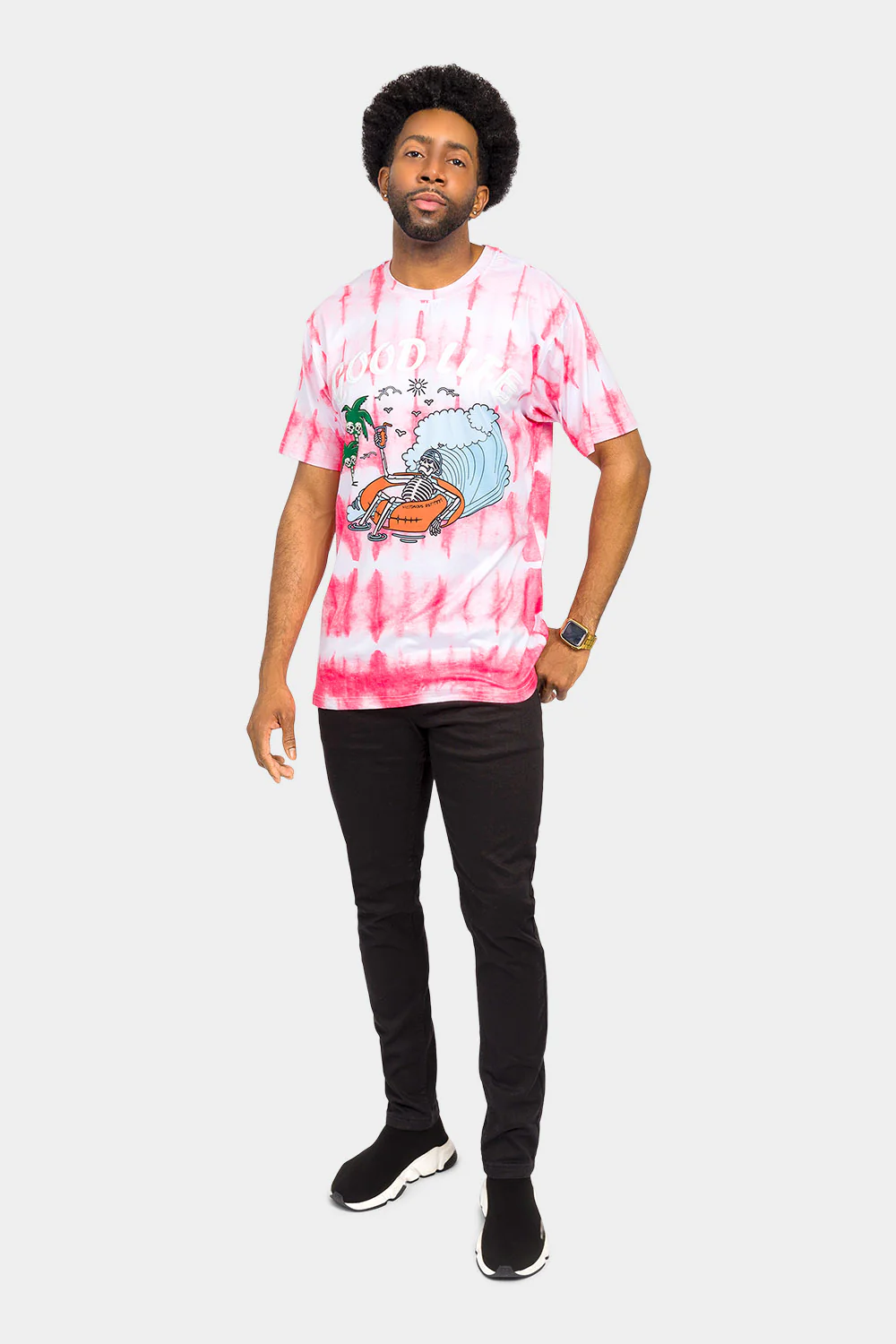 Skeleton Party Tie Dye T-Shirt - Image 10