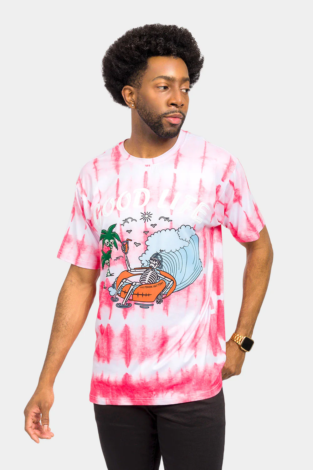 Skeleton Party Tie Dye T-Shirt - Image 6