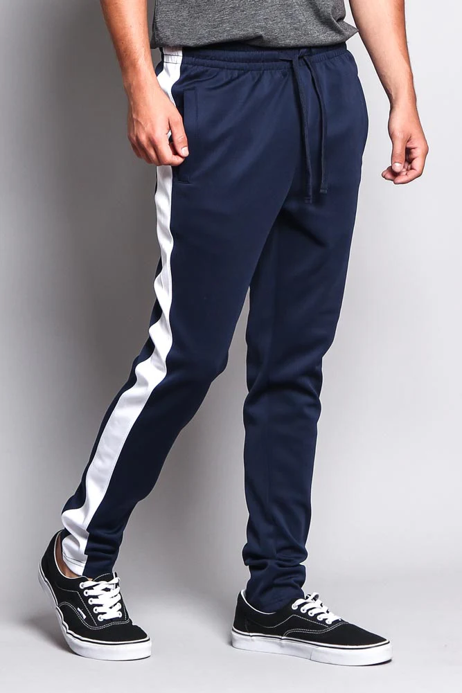 Slim Fit Striped Track Pants - Image 24