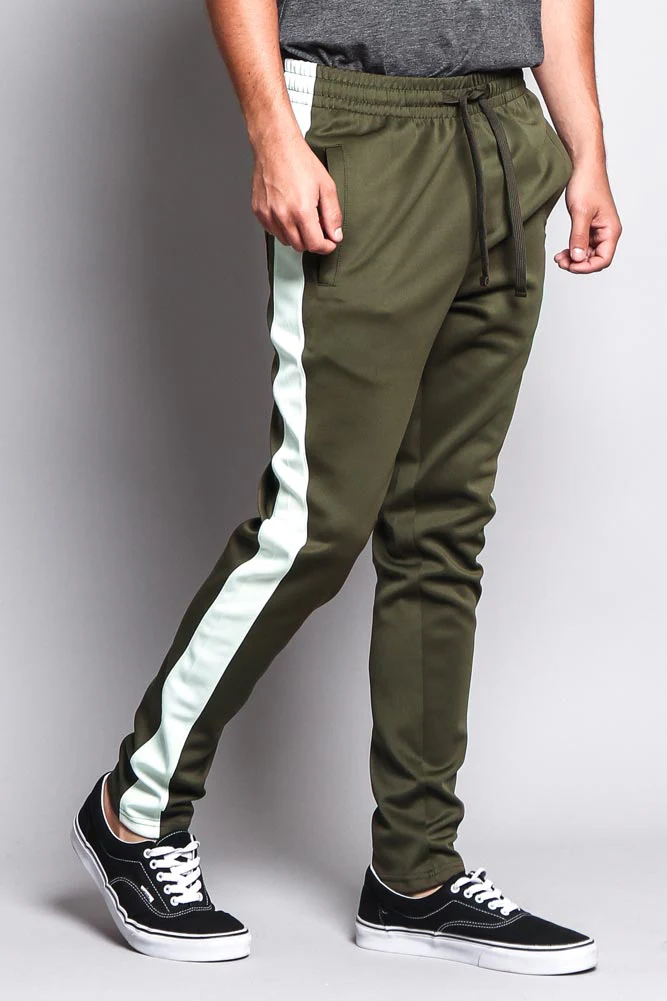 Slim Fit Striped Track Pants - Image 34