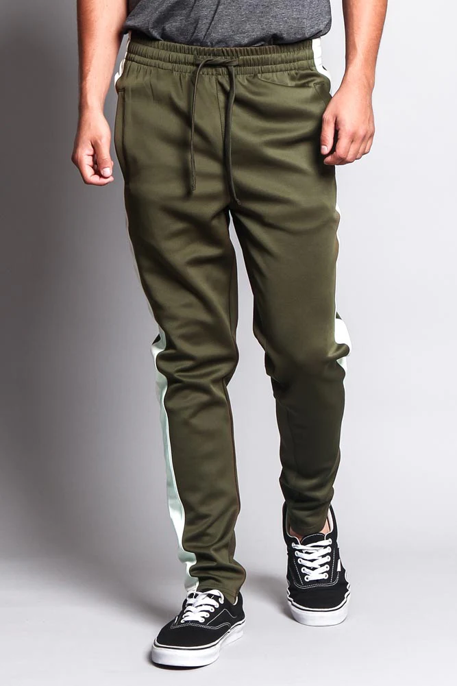 Slim Fit Striped Track Pants - Image 35