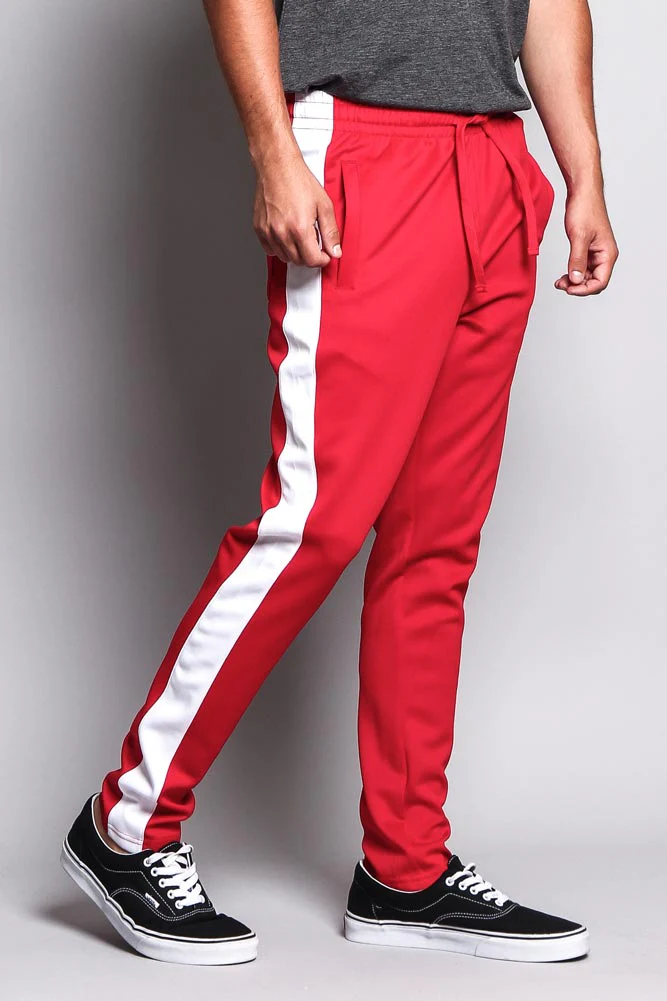 Slim Fit Striped Track Pants - Image 44