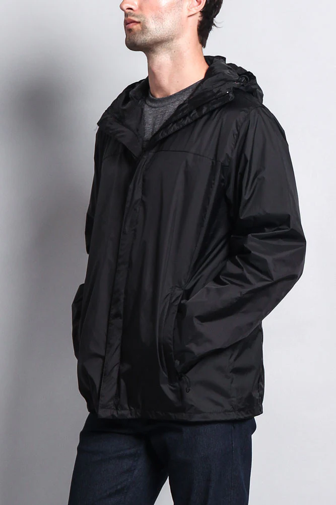 Solid Color Classic Hooded Windbreaker Jacket - Image 10