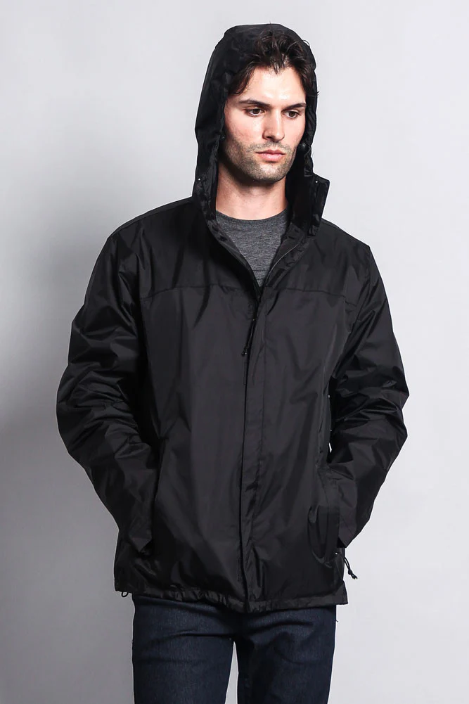 Solid Color Classic Hooded Windbreaker Jacket - Image 13