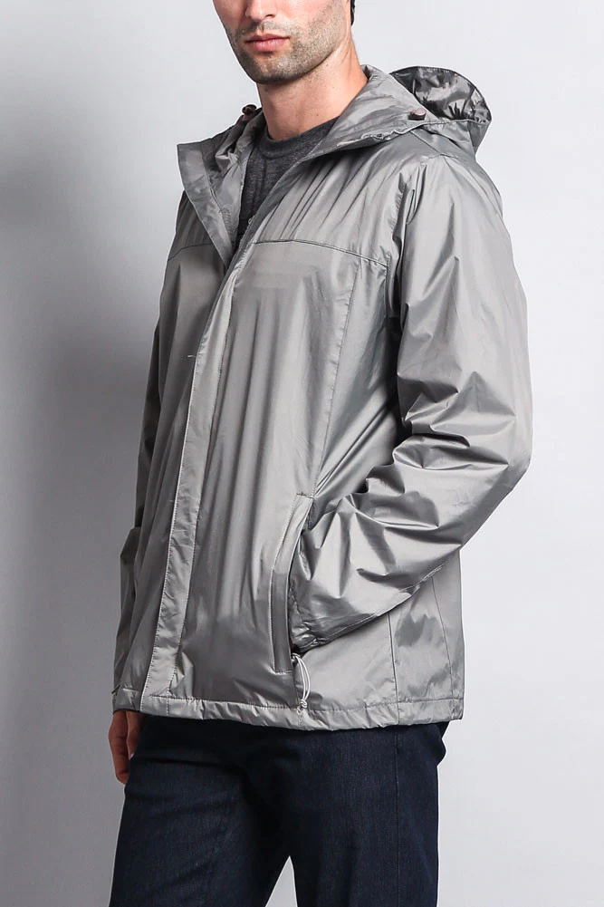Solid Color Classic Hooded Windbreaker Jacket - Image 17