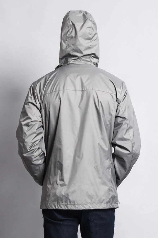 Solid Color Classic Hooded Windbreaker Jacket - Image 22